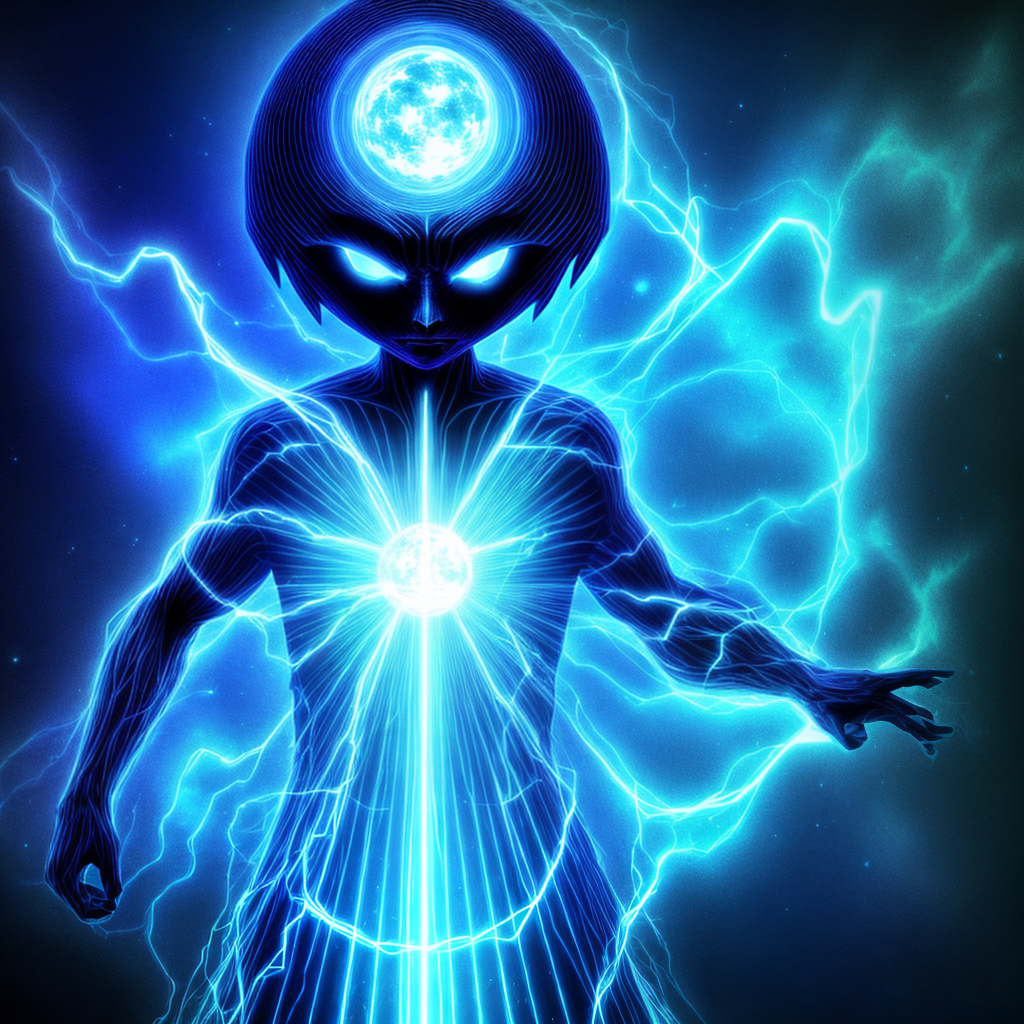 strange blue entity
