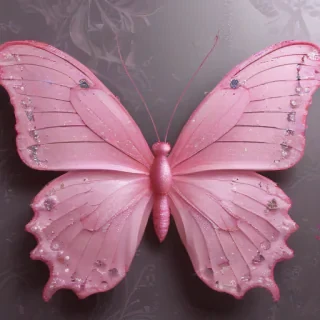 glitter pink butterfly wallpaper