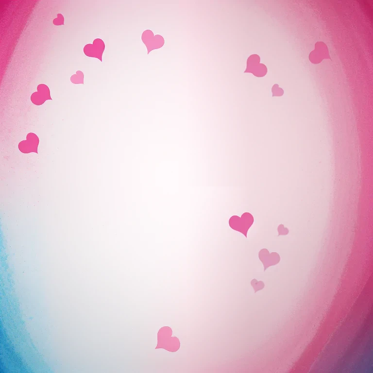 Whimsical Pink Hearts Floating on a Soft Gradient Background of Love