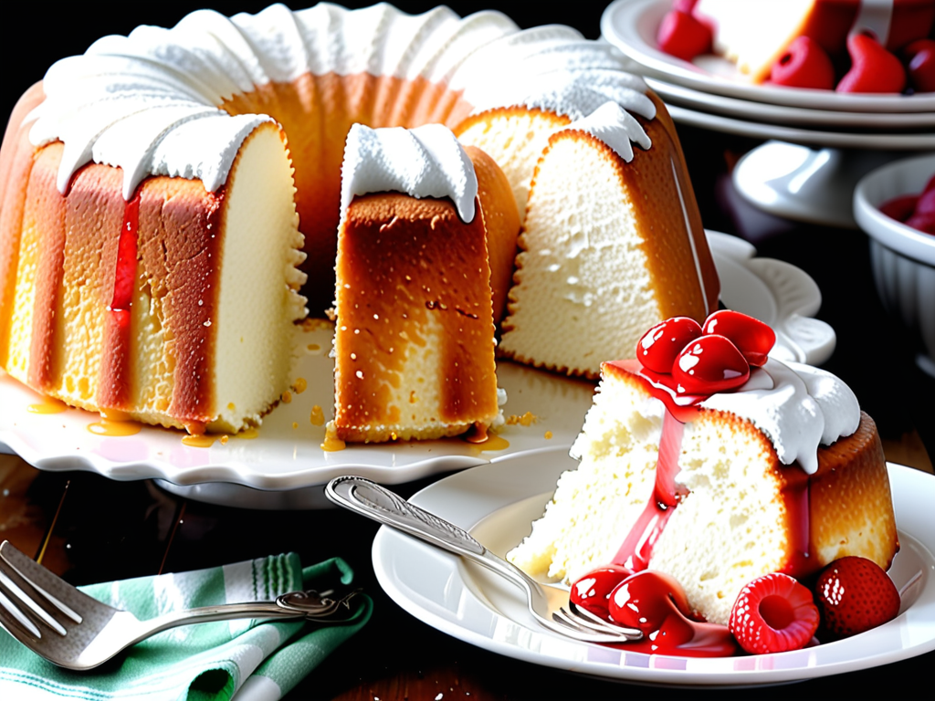 angel food cake and pie filling
