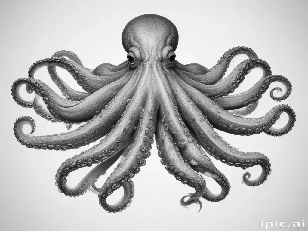 octopus clip art black and white