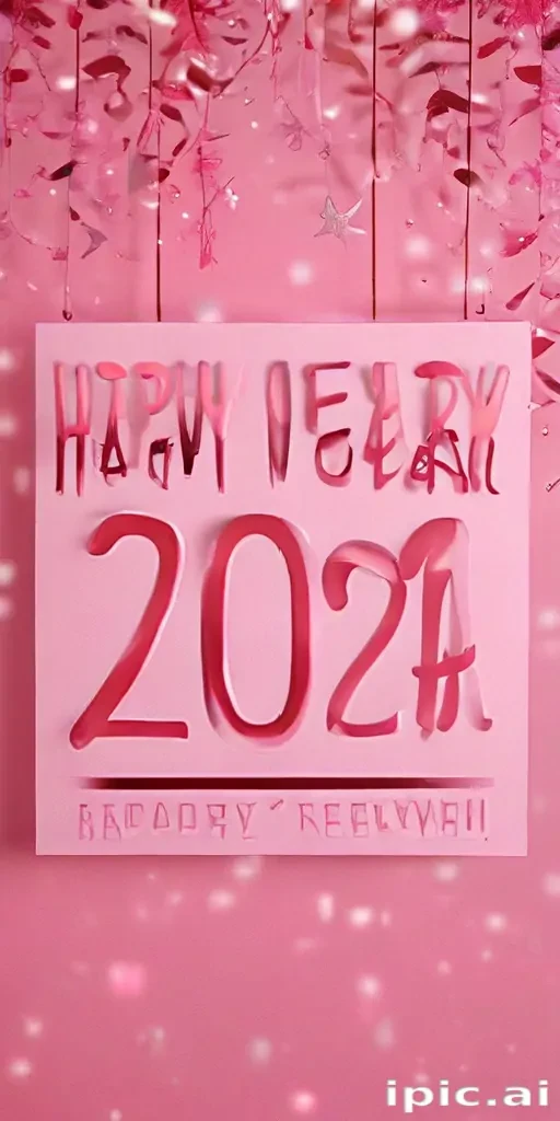pink happy new year 2024