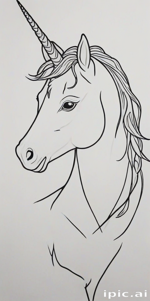 unicorn outline