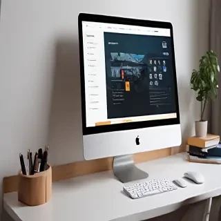 computer website mockup