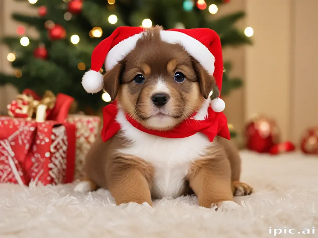 puppy christmas dog wallpaper