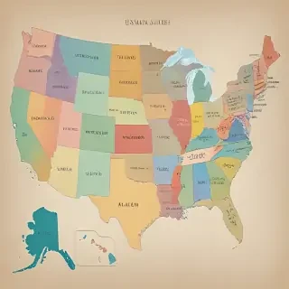 usa map with states