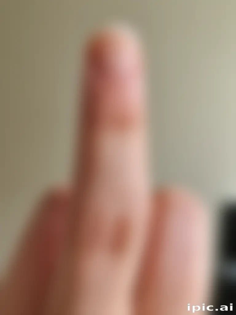 middle finger transparent