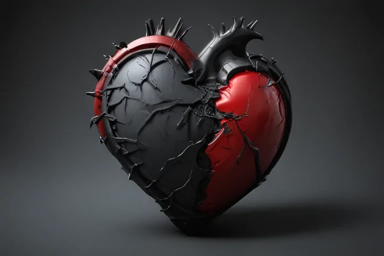broken heart black