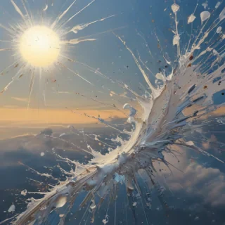 transparent paint splatter