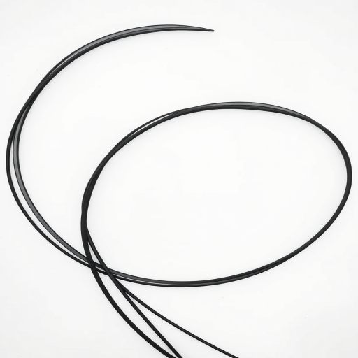 Create a smooth, flowing black line graphic on a transparent background, shot with a Canon EOS R5 at f/2.8, 1/125 sec, ISO 100, macro lens for sharp detail, top-down view, minimalist style.