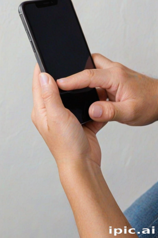 hand holding cell phone