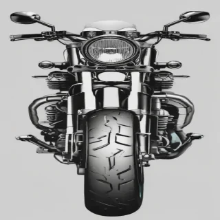 motorcycle clipart black and white