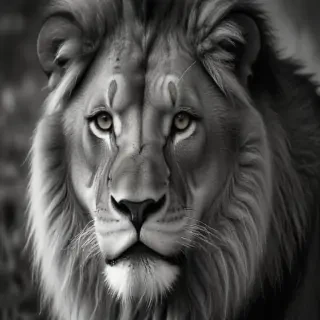 lion black and white pictures
