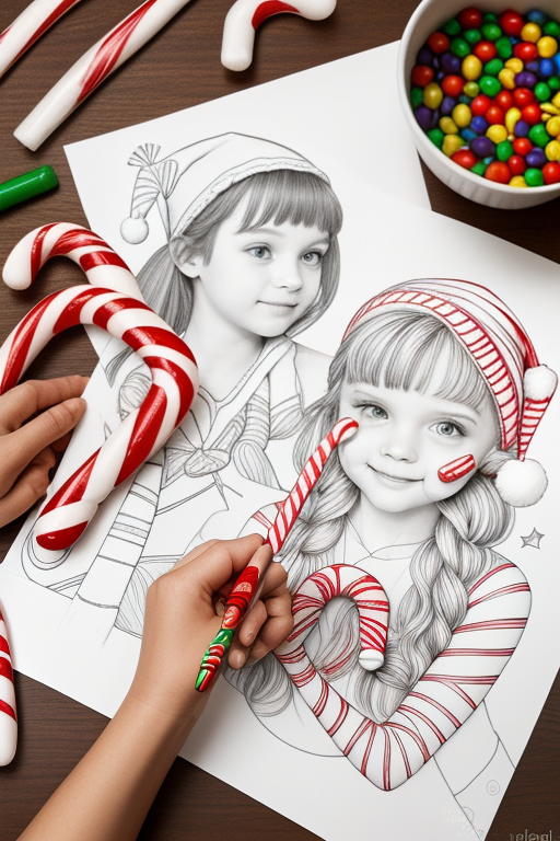 coloring pictures of candy canes