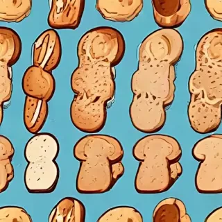 bread in cartoon