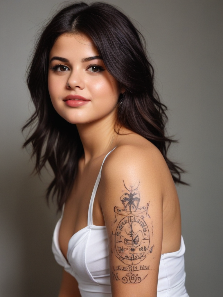 selena gomez leg tattoo