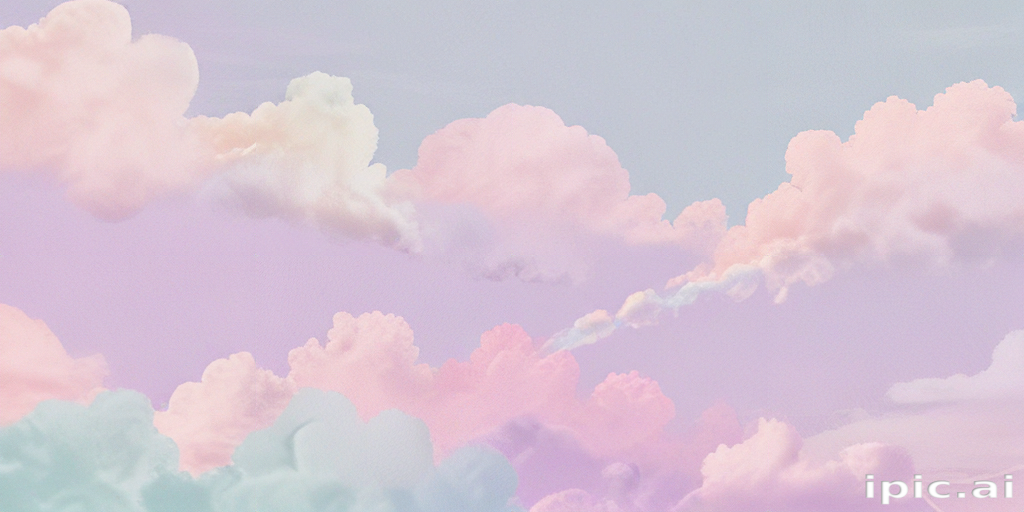 Serene Pastel Skies Filled with Dreamy Clouds and Gentle Hues