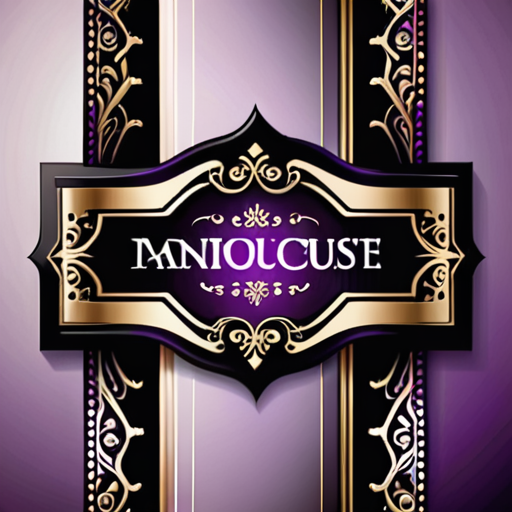 Luxurious label with purple and black gradient