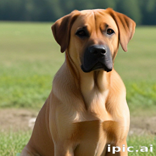 A Beautiful Dog Sitting Gracefully in a Lush Green Field.