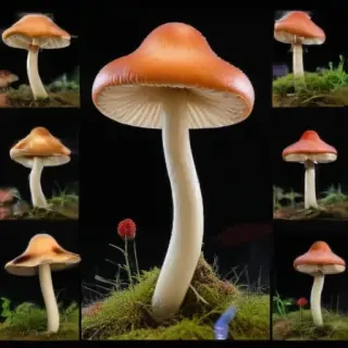thin stemmed mushroom