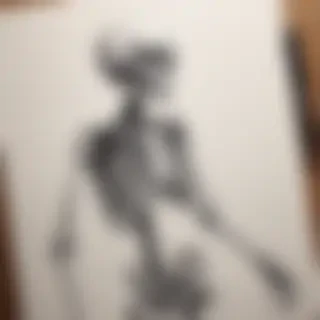 creative skeleton drawings