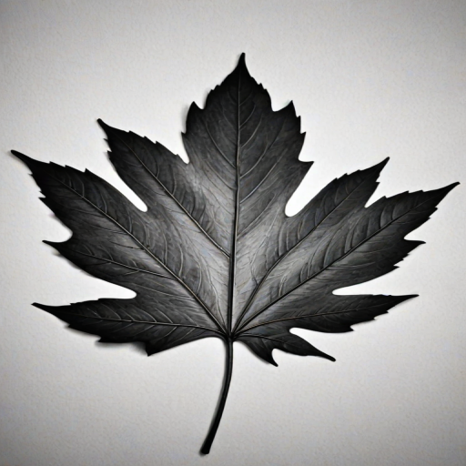 black and white leaf clip art