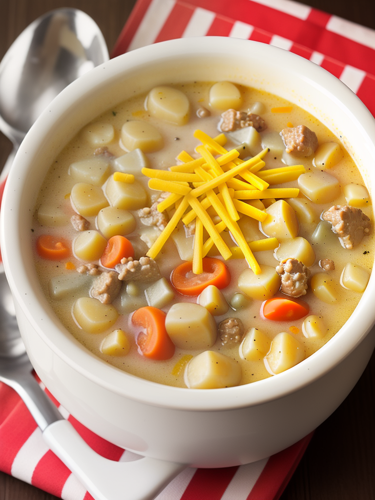 crock pot creamy potato and hamburger soup