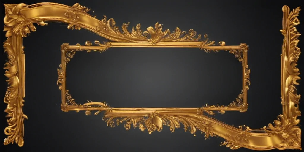 transparent background gold border
