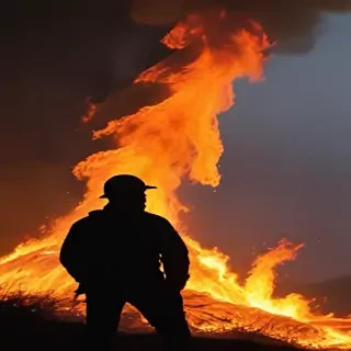 background on fire