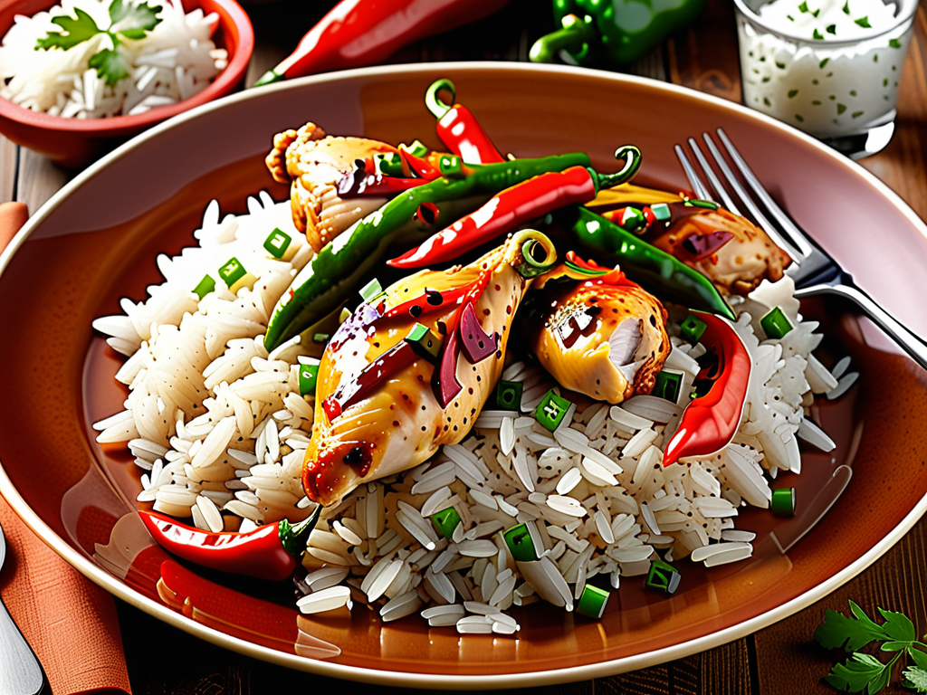 chicken with rice and peppers