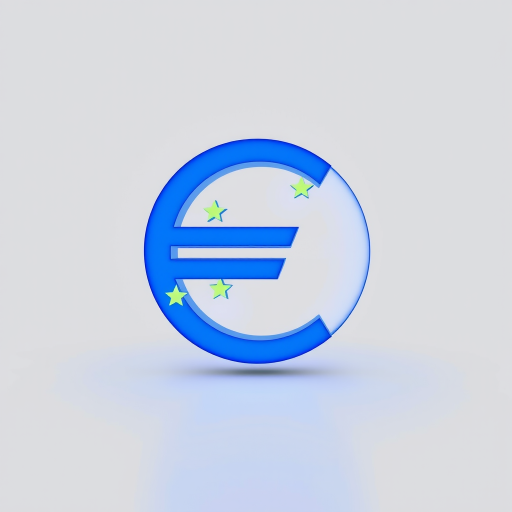 Create a high-resolution vector image of the Euro currency symbol with a clean, minimalist design, using a DSLR camera with a 50mm lens, aperture set to f/2.8, ISO 100, in a bright studio setting with soft lighting to enhance clarity and detail.