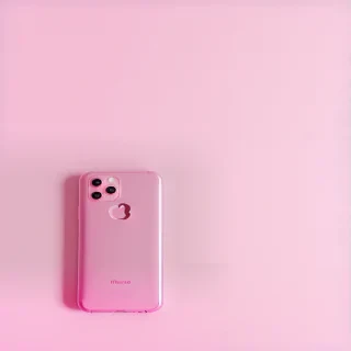 pink background phone