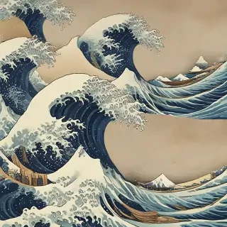 the great wave wallpaper