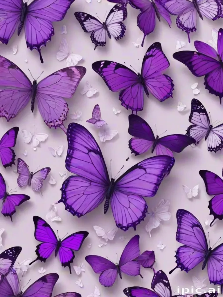 purple butterflies wallpaper