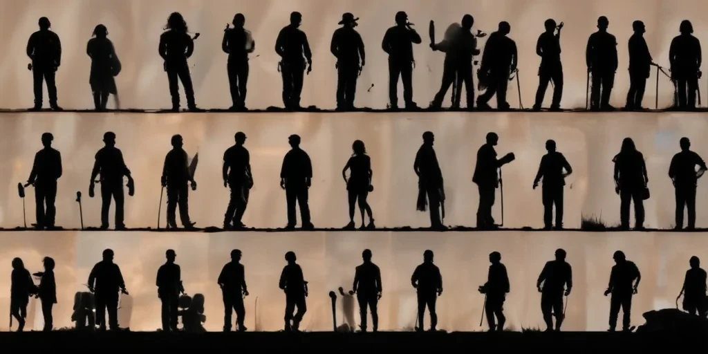 people silhouettes