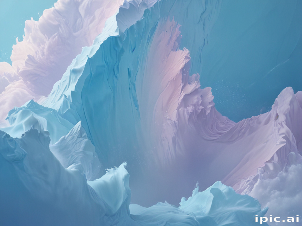 Dreamy Abstract Landscape with Soft Pastel Colors and Fluid Patterns