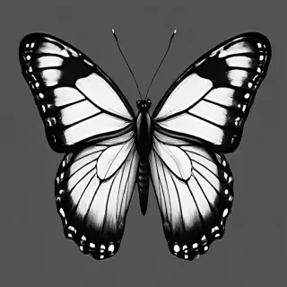 butterfly png black and white