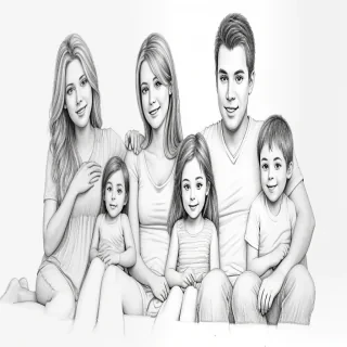 drawings of family