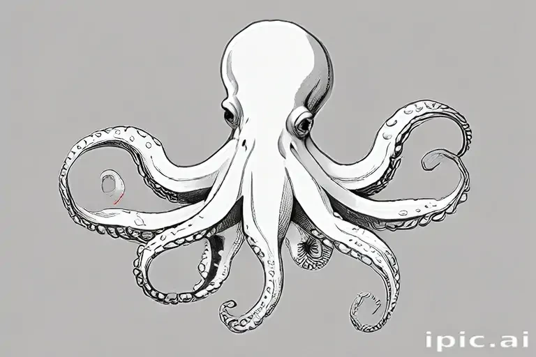 octopus clip art black and white