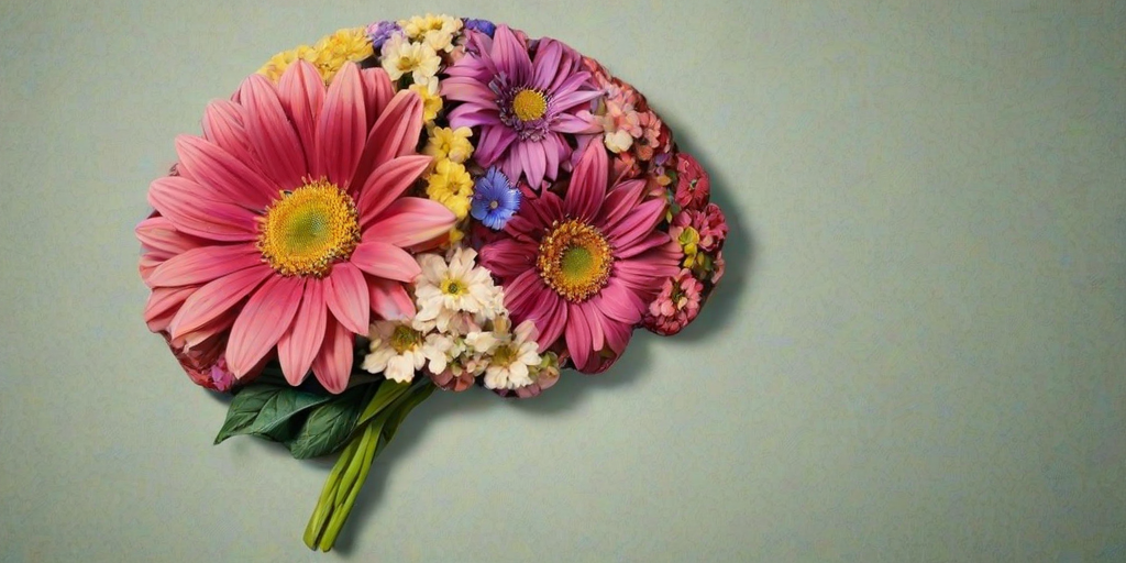 half brain half flowers
