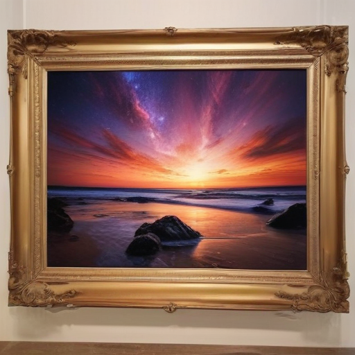 Stunning Sunset Over the Ocean with Vibrant Colors and Dramatic Clouds.