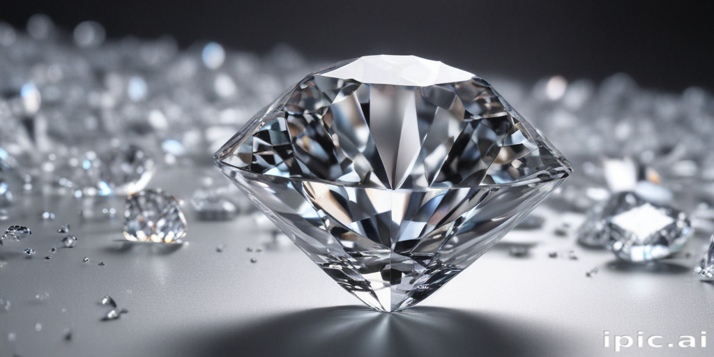 A Stunning Close-Up of a Brilliant Diamond Surrounded by Sparkling Gems