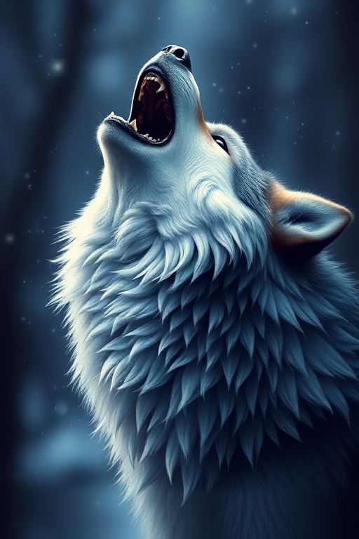 wolf howling png