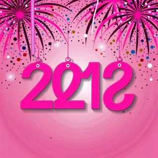 happy new year 2024 pink
