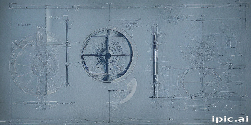 Detailed Technical Blueprint Illustrating Complex Machinery and Design ...