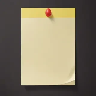 sticky note with transparent background