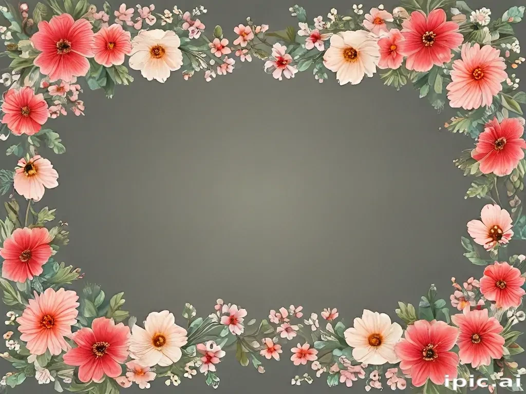 flower border transparent