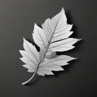 clipart of leaf black and white