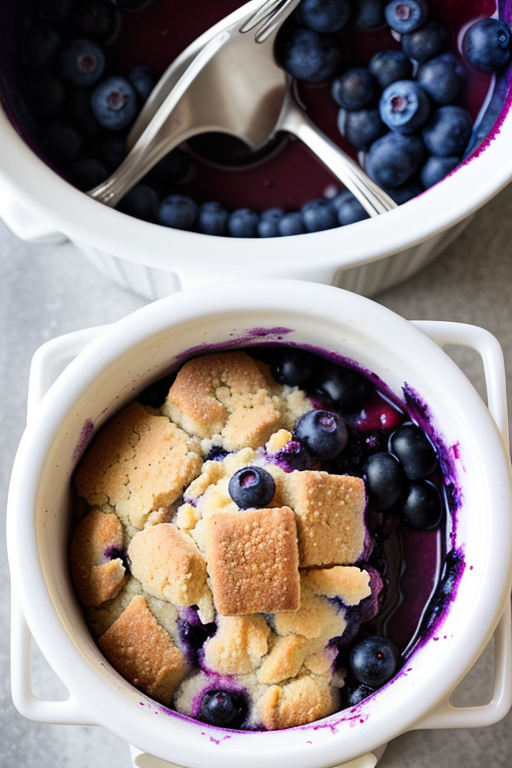 blueberry cobbler in crock pot