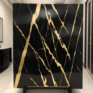 black and gold marble